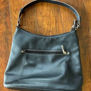 Roots Black Leather Bag